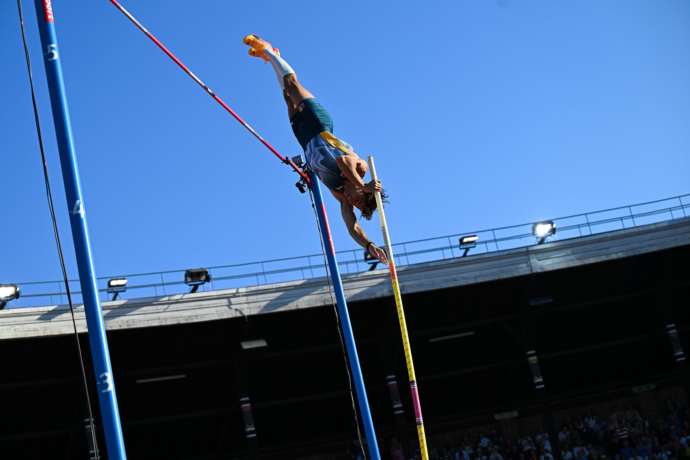 Mondo Duplantis, the pole vault winner in Stockholm